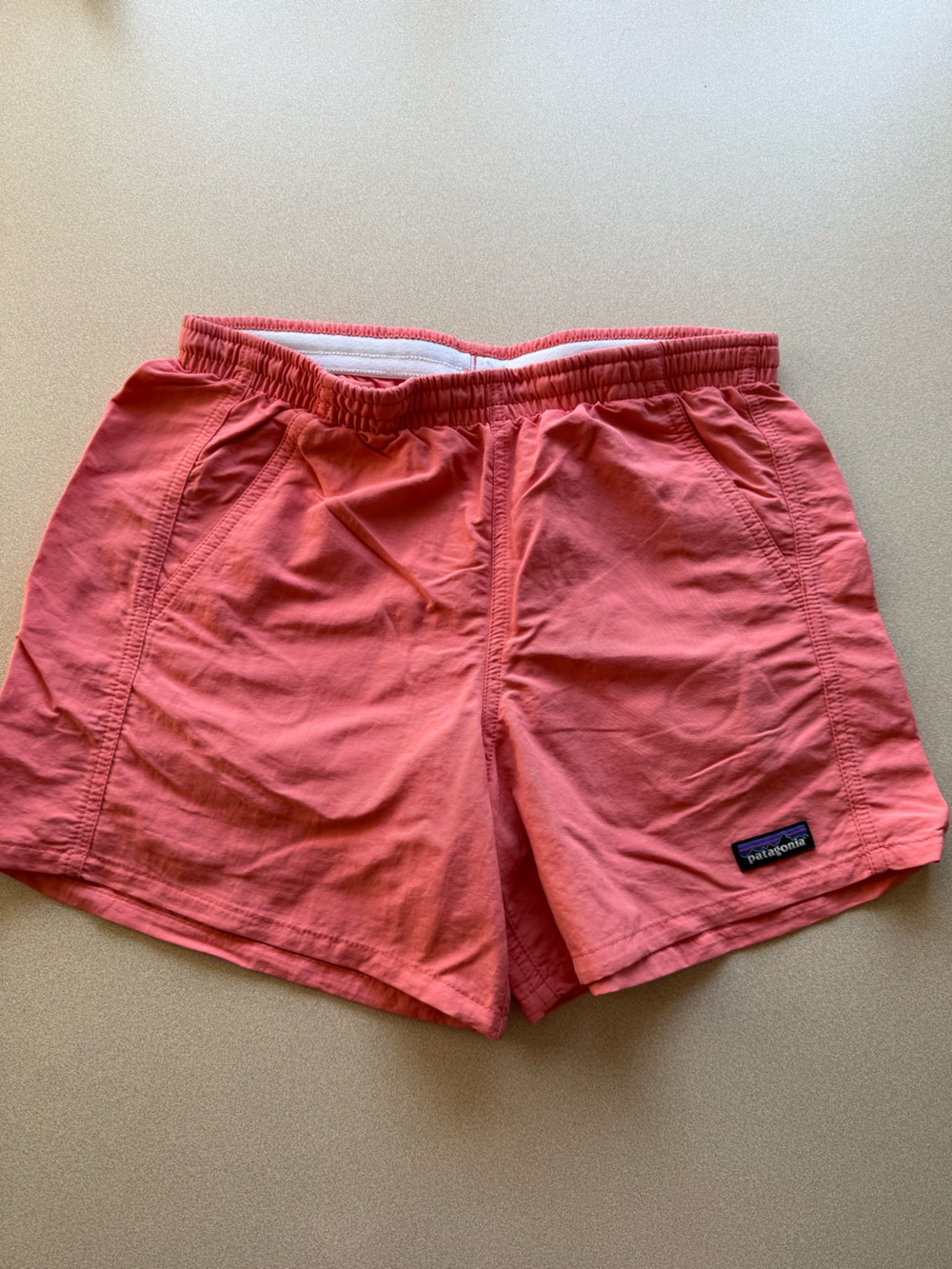 Patagonia Coral-Red with Mint Drawstring